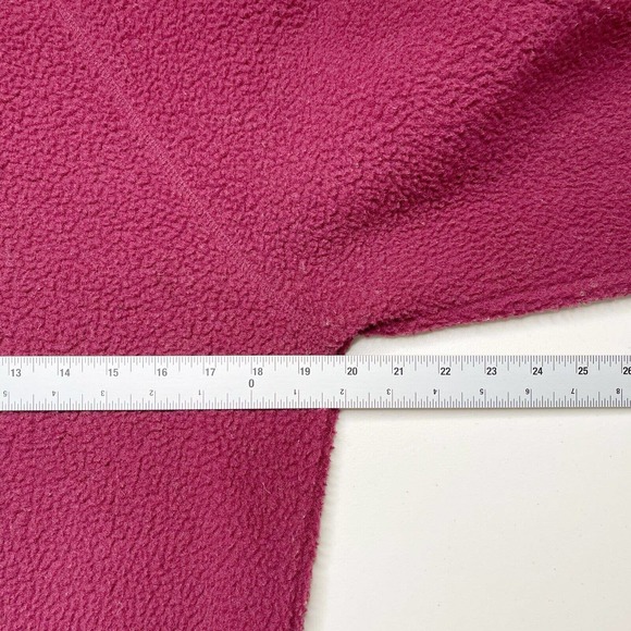 Everlane Renew Teddy Fleece Pullover Sweater Sz M Red Oxblood Stretch Raglan Slv - Picture 9 of 9